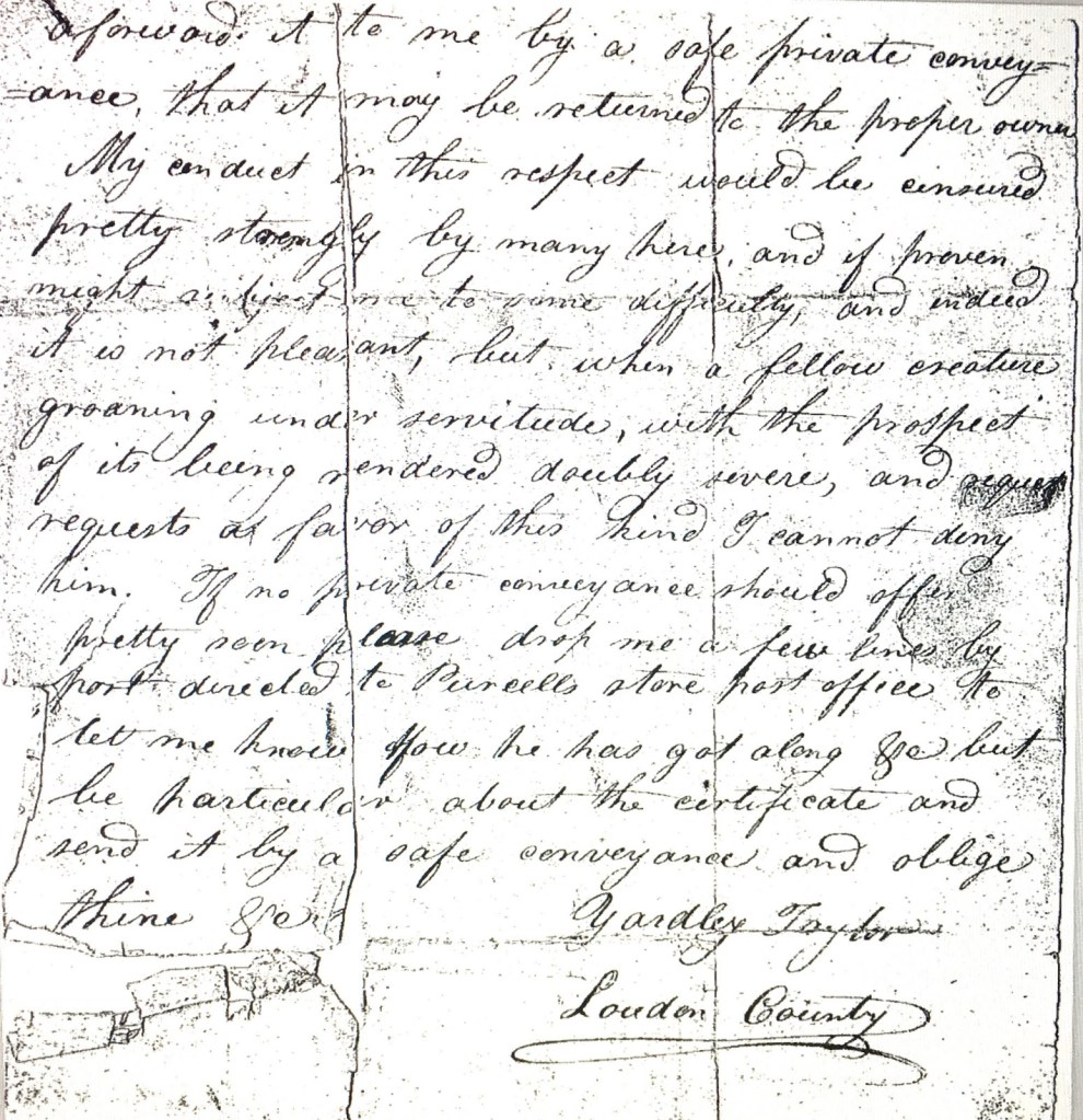 quaker underground railroad letter