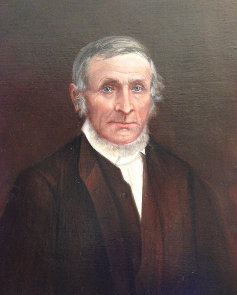 quaker man in painting