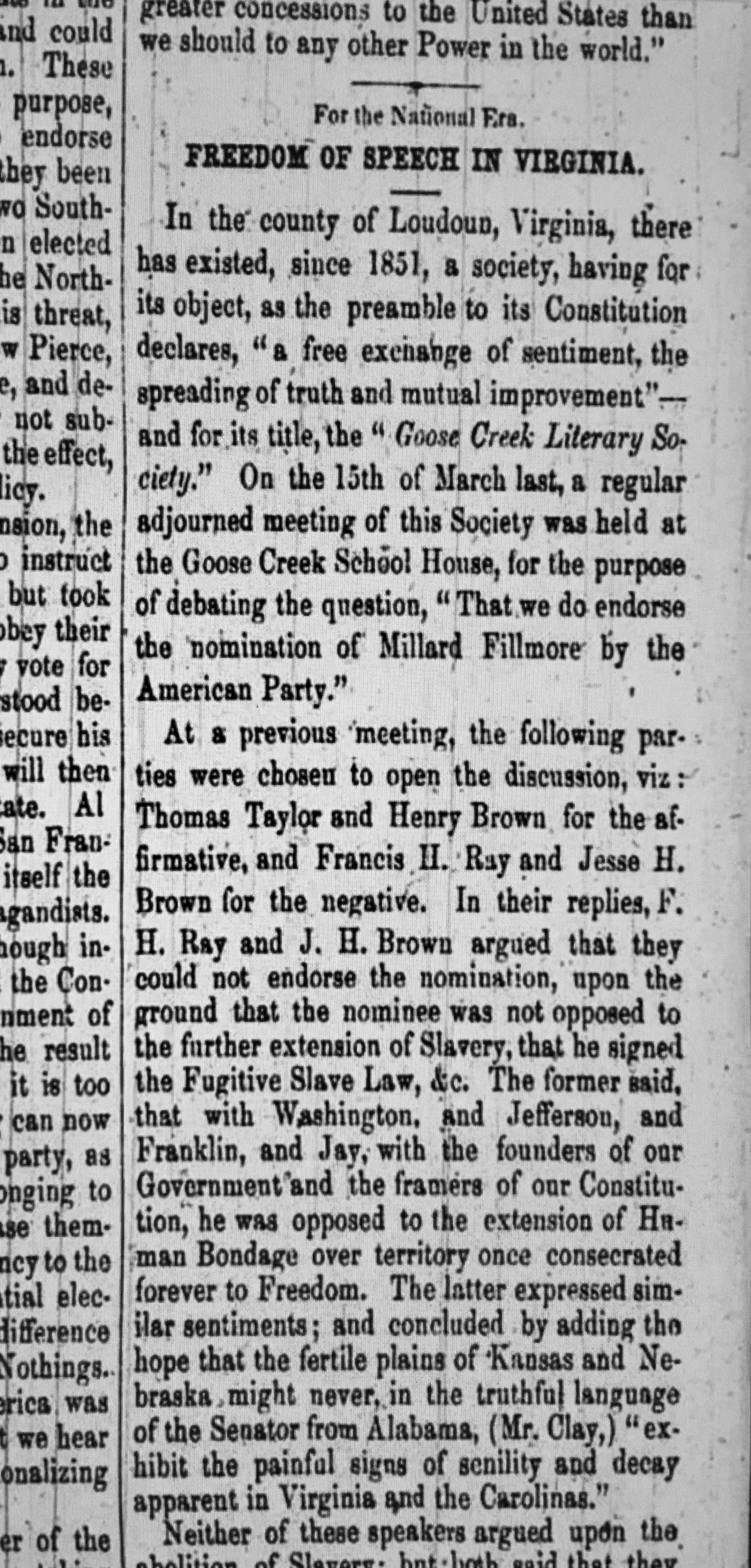 Freedome of speech part 1