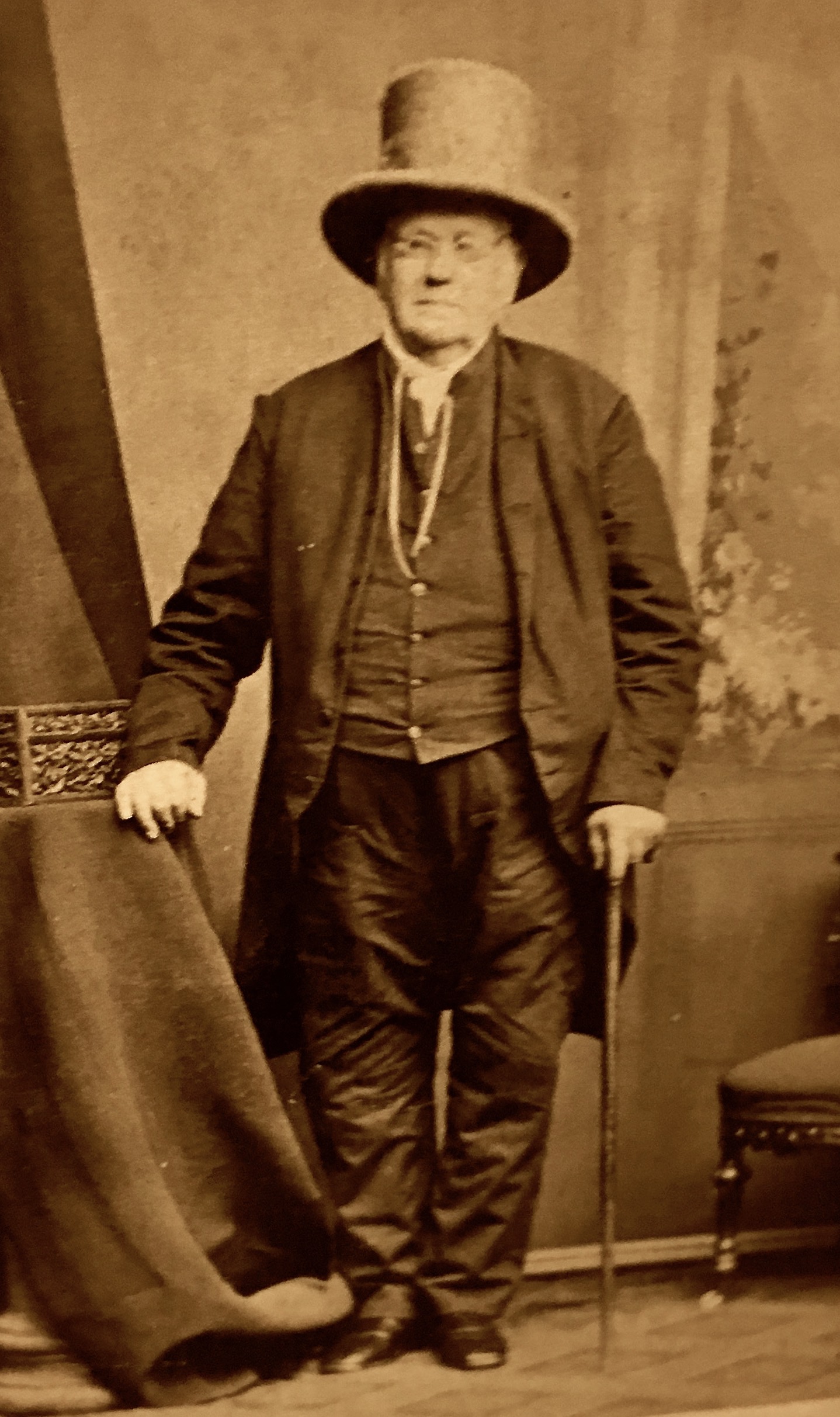 William Tate in top hat