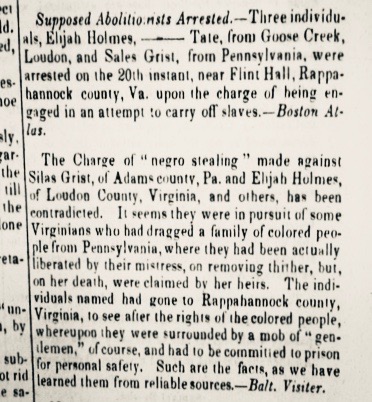 Balt.Visiter explains abo 'arrest' )ct 1845