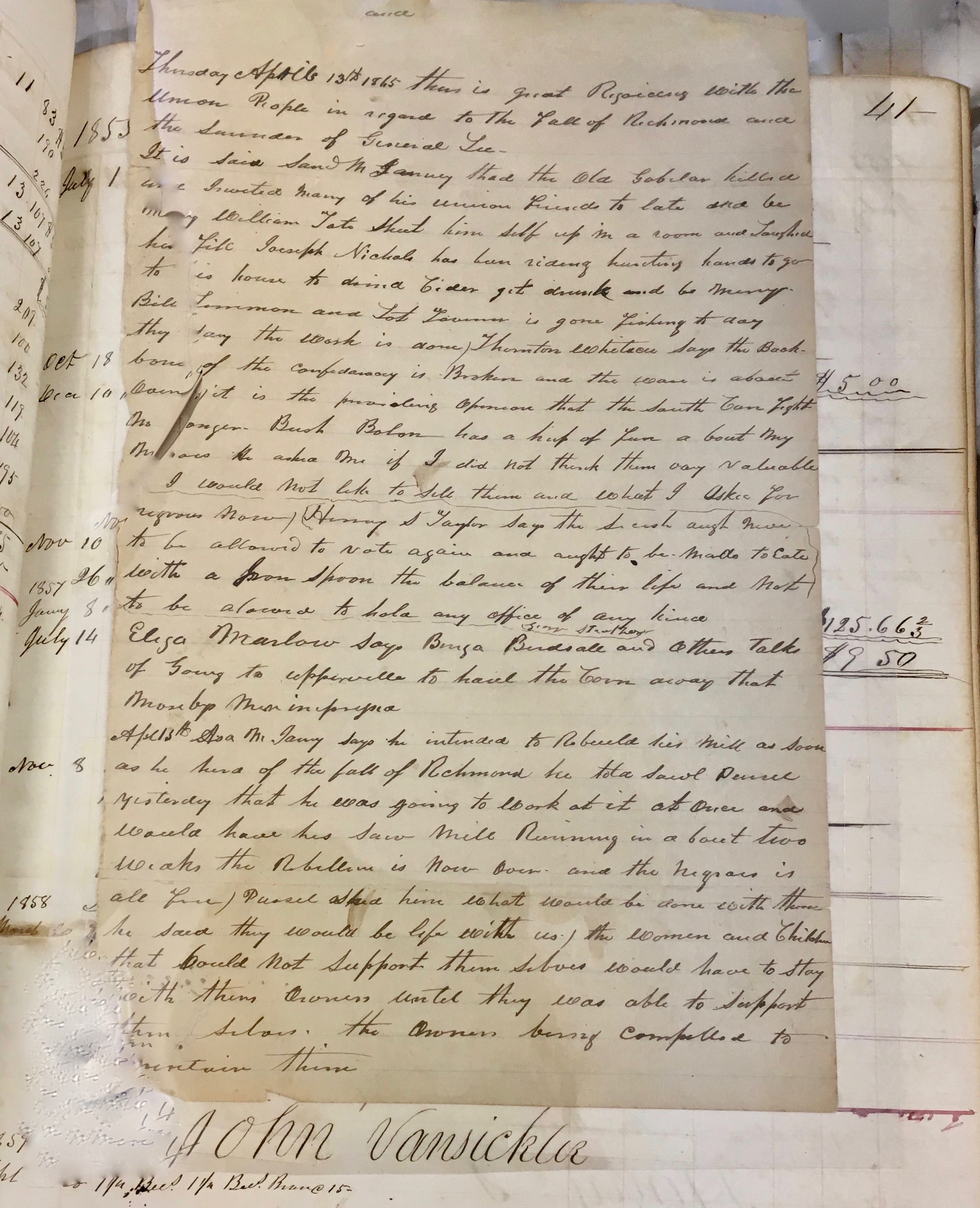 Best copy of April 13, 1865 entry (1)