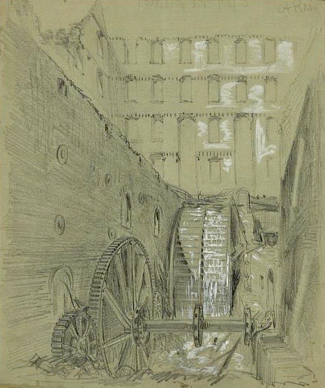 ruined water wheel at Gallegos flour mill, Richmond (1)