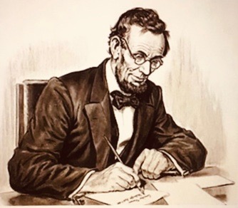lincoln with glasses illustration