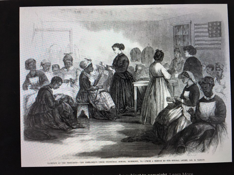 old fashioned black and white women sewing