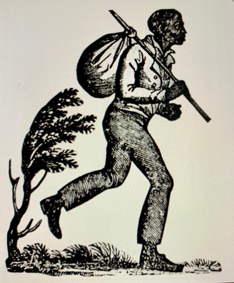 old fashioned drawing of a black man