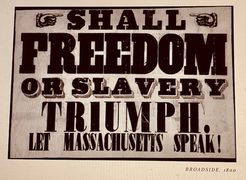 old abolitionist poster from Massachusetts
