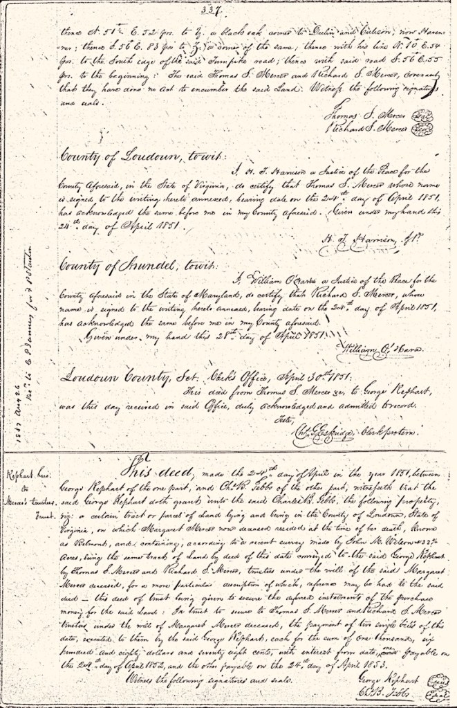 Virginia 19th century land deeds